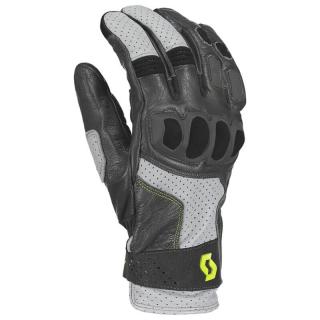 SCOTT glove SPORT ADV dark grey/lime green 2023 šedé rukavice na motorku Velikost: L