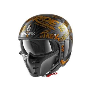 SHARK S-DRAK CARBON FREESTYLE CUP DQQ - otevřená moto přilba - XS