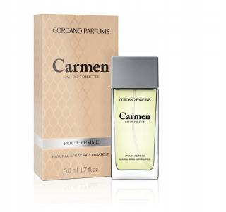 GORDANO PARFUMS Dámský parfém 50ml CARMEN+řasenka XL zdarma