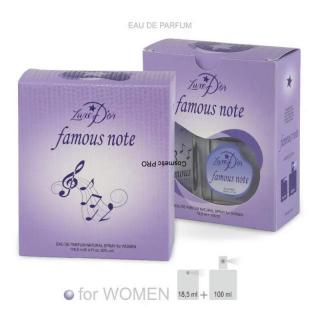 LUXEDOR 100ml+18,5ml Dámský parfém FAMOUS NOTE (Vyrobeno v České Republice)
