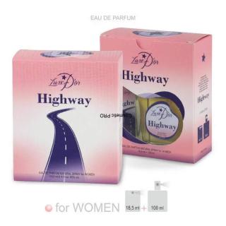LUXEDOR 100ml+18,5ml Dámský parfém HIGHWAY (Vyrobeno v České Republice)