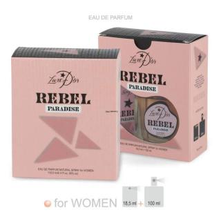 LUXEDOR 100ml+18,5ml Dámský parfém REBEL PARADISE (Vyrobeno v České Republice)