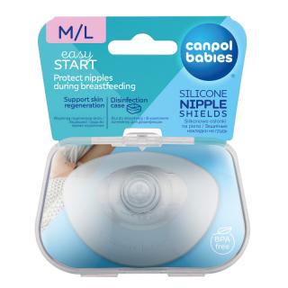 Canpol babies Chránič prsnej bradavky EasyStart univerzálny M/L 2ks