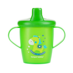 Canpol babies Nevylievací hrnček TOYS 250ml Farba: Zelená