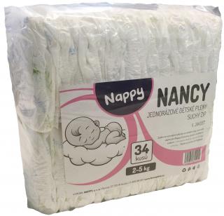 Dětské plenky Nancy 2-5 kg 34 ks