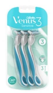 Gillette Venus 3 Sensitive dámske pohotové holítka, 3 ks