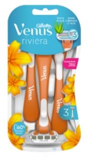 Gillette Venus Riviera dámske pohotové holítka, 3 ks