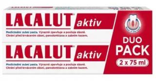 Lacalut zubná pasta Aktiv duopack 2x75 ml