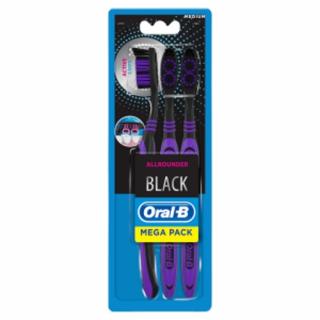 Oral-B Allrounder Black Manuálna Zubná Kefka 3 ks