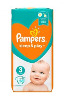 Pampers plenky Sleep & Play 3 Midi (6-10 kg) 58 ks