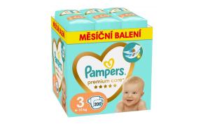 Pampers Premium Care 3 (6-10kg) 200 ks - mesačné balenie