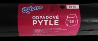 Q-Home CN odpadové vrecia 120l 25ks čierne