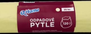 Q-Home CN odpadové vrecia 120l 25ks žlté