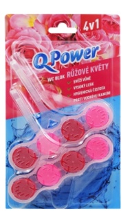 Q-Power Tuhý WC záves Ružové kvety 2ks
