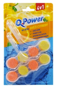 Q-Power Tuhý WC záves Svieže citrusy 2ks