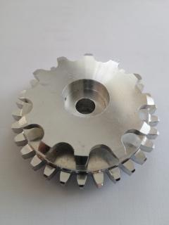 Náhradní rozeta  pro pohon BERNAL, CSM, ENDRESS, RALLYE, BI, BII, GENIUS, CMS (Náhradní kovová rozeta s ozubeným kolem  průměr hřídelky motoru 10mm)