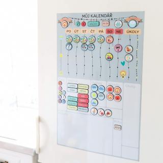 Magnetický kalendář pro děti ve škoce + 80 magnetek Nadpis kalednáře (napište do poznámky): Standardní   Můj kalendář