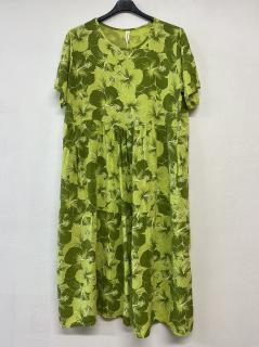 Luxusní maxi šaty s květy Barva: Letní zelená