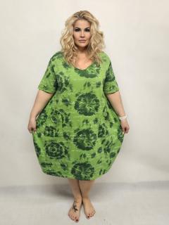 Šaty s nápisy Vanda Velikost: OVERSIZE, Barva: Letní zelená