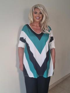 Tunika Sandra zeštíhlující vzor Velikost: OVERSIZE, Barva: Model 2