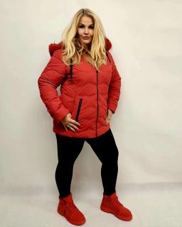 Zimní bunda Diana Velikost: 3XL, Barva: Červená