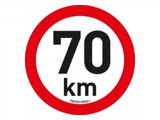 Samolepka omezení rychlosti 70 km/h reflexní (200 mm)