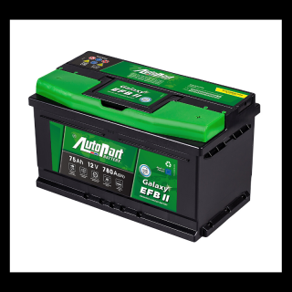 Autobaterie GALAXY EFB 75 Ah Start-Stop - 12V, 75 Ah, 780 A