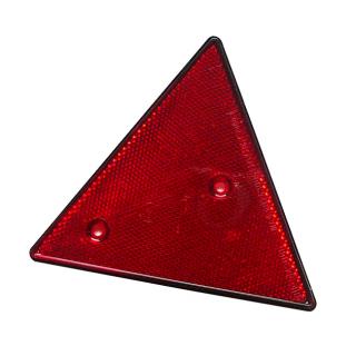 Odrazka trojúhelník 2 díry, červený