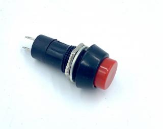 Vypínač tlačítkový kulatý 6-24V červeno/černý