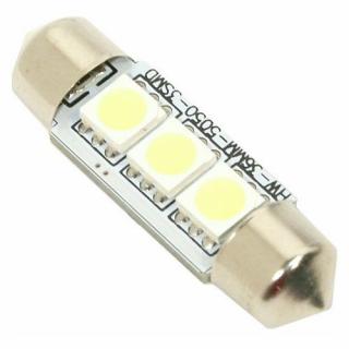 Žárovka 3 SMD LED 12V suf. SV8.5 s rezistorem CAN-BUS ready bílá