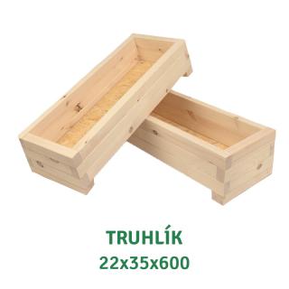 Dřevěný truhlík; 22x35x600 mm