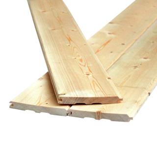 Obkladové palubky «Klasik» 14x121x4000 B, borovice - 202 Kč/m2 bez DPH  (8 ks v balení = 3,872 m2 = 782,14 Kč bez DPH)