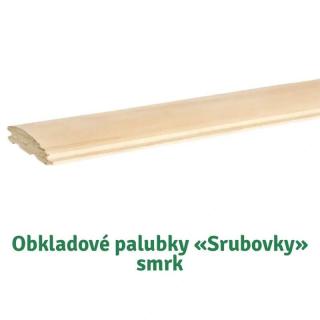 Obkladové palubky «Srubovky» 20x96x3000 AB, smrk - 315 Kč/m2 bez DPH ( 6ks v balení = 1,728m2 = 544,32 Kč bez DPH)