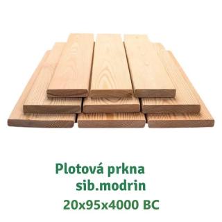 Plotová prkna 20x95x4000 BC, sibiřský modřín - 54 Kč/bm  bez DPH  (1 ks = 4bm = 216 Kč bez DPH)