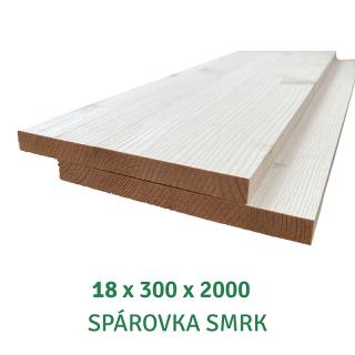 Spárovka; 18X300X2000; AB; smrk; průběžná (severský smrk 529 Kč/m2 bez DPH)