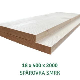 Spárovka; 18X400X2000; AB; smrk; průběžná (severský smrk 529 Kč/m2 bez DPH)