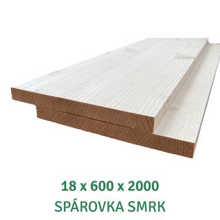 Spárovka; 18X600X2000; AB; smrk; prubezna (severský smrk 529 Kč/m2 bez DPH)