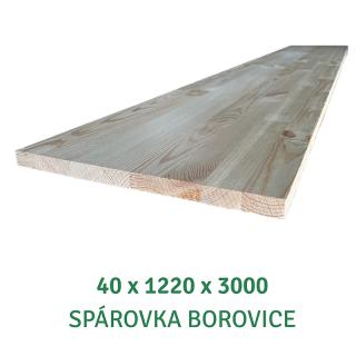 Spárovka; 40X1220X3000; AB; borovice; průběžná (borovice 1150 Kč/m2 bez DPH)