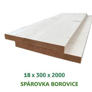Spárovka FIX 18x300x2000 AB, borovice  - 442 Kč/m2 bez DPH (1ks = 0,6 m2 = 265,20 Kč bez DPH)