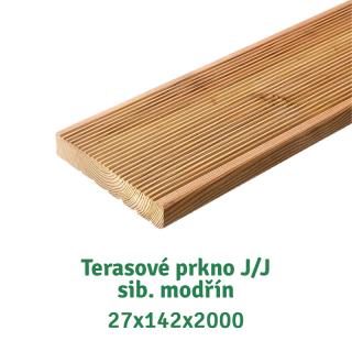 Terasové prkno J/J; 27x142x2000; BC; sibiřský modřín (sib. modřín 660 Kč/m2 bez DPH)