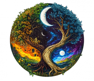 Dřevěné puzzle Strom života