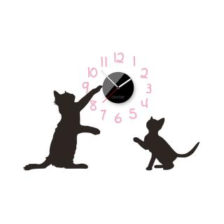 Nalepovací hodiny Kittens Barva ciferníku: Černá