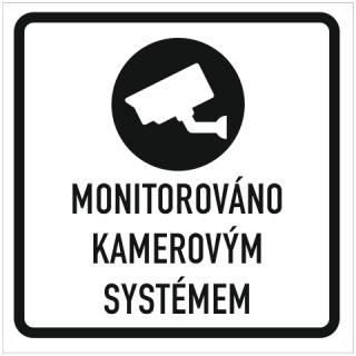 Cedule monitorováno kamerovým systémem Rozměř: 30 x 30 cm