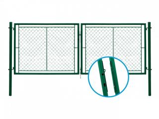 Dvoukřídlá brána IDEAL ZELENÁ ZN/PVC - 3600x1450 cm