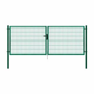 Dvoukřídlá brána PILOFOR ZELENÁ ZN/PVC - 4118x1745 mm