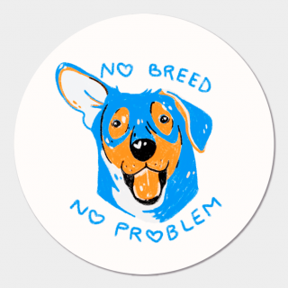 Charitativní samolepka na auto - No breed, no problem