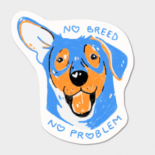 Charitativní samolepka - No breed, no problem