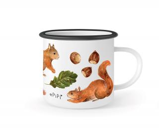 ePipí plecháček s černým lemem Veverky 330 ml Objem: malý 330 ml