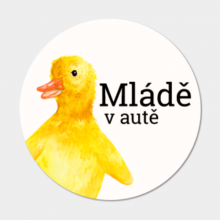 Samolepka na auto - Mládě v autě