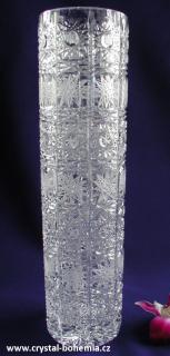 DÁREK, BROUŠENÁ, VÁZA, BROUŠENÉ, SKLO,KŘIŠŤÁL,BOHEMIA, CRYSTAL, gifts,